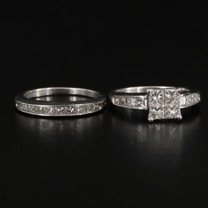 14kt white gold with 2ct diamonds